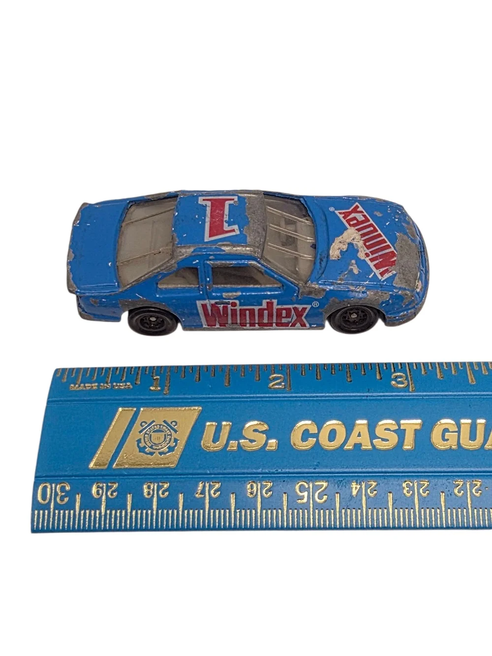 Vintage 80s 90s Nascar Windex Car Promo #1 Blue Racing Die Cast 1/64 Loose